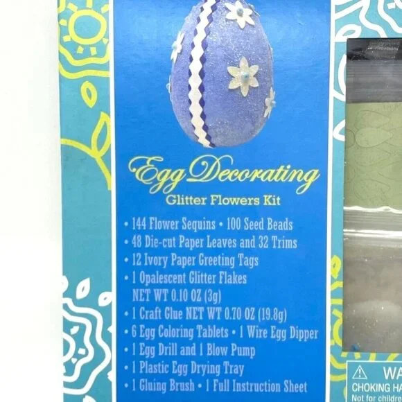 Target 2008 Easter Egg Decorating Glitter Flowers Craft Kit - Picture 2 of 6